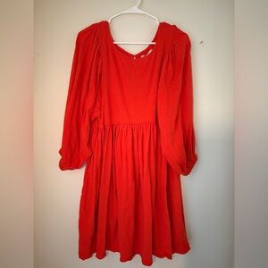 Free People Beach Vibrant Red Dress